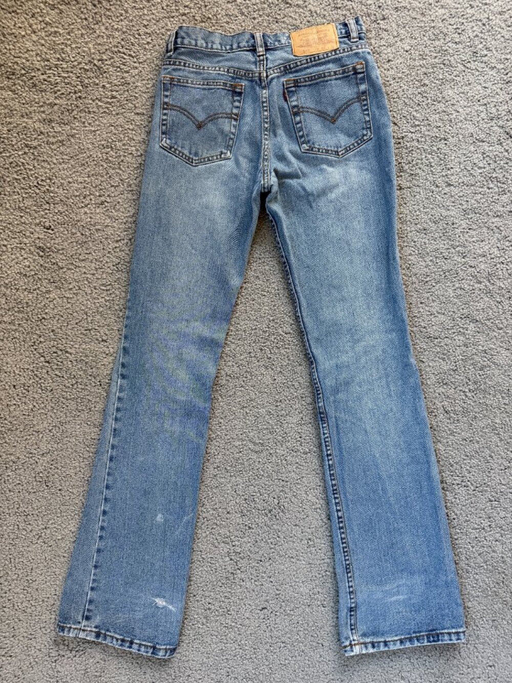 VTG 1998 Levi's 517 Made in USA Bootcut Jeans Distressed Light Wash 28x32 - Picture 11 of 14